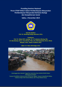 Prosiding Seminar Nasional â€œPeran STISIP Widuri dalam Pemberdayaan Masyarakat: Pemberdayaan Masyarakat Berbasis Ekologi dan Kesejahteraan Sosialâ€